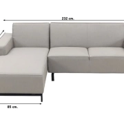 Boavista chaise longue - Nature Grey
